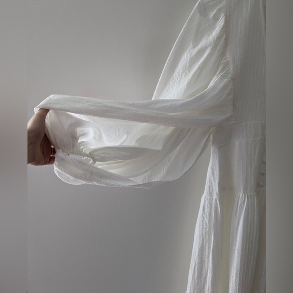 Balloon sleeve button maxi dress - Picture 6 of 9